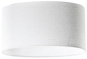 Abajur de Linho Branco Oval 35/23/18