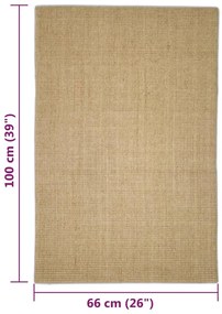 Tapete de sisal para poste arranhador 66x100 cm