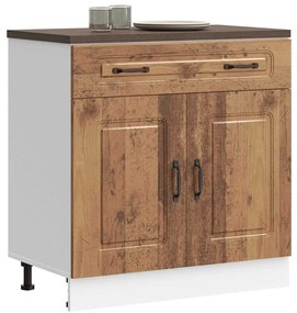 vidaXL Armário cozinha baixo Kalmar madeira artificial madeira velha