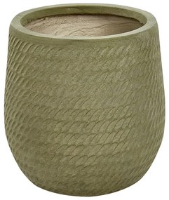 Vaso para plantas em fibra de argila verde 27 x 27 x 32 cm LIVADIA Beliani