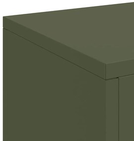 Suportes para Plantas ao Ar Livre Pilar 3 pcs Verde-Azeitona Aço