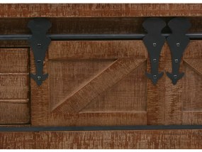 Mesa consola madeira de abeto maciça 131x35,5x75 cm castanho