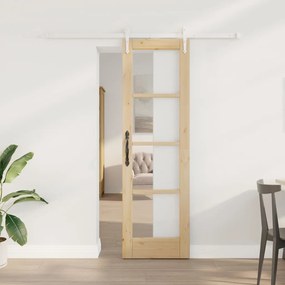 vidaXL Porta Deslizante Natural 61 x 198,5 cm