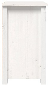 Mesa de cabeceira 40x35x61,5 cm madeira de pinho maciça branco