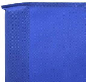 Para-vento com 3 painéis em tecido 400x80 cm azul-ciano