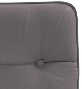 Cadeiras de jantar 6 pcs couro artificial cinzento