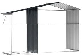 Abrigo de jardim 277x192,5x179 cm aço galvanizado antracite