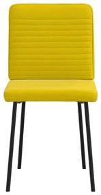 Cadeiras de jantar 6 pcs veludo amarelo