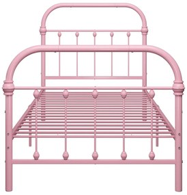 Estrutura de cama 90x200 cm metal rosa