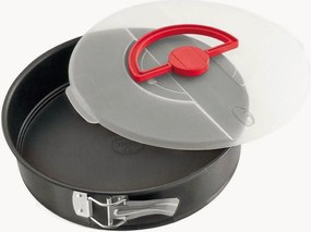 Forma com fundo amovível e tampa Bake & Go