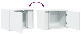 Mesa de cabeceira de parede com luzes LED branco