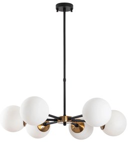 Candeeiro de Teto Akkas – Preto e Creme Envelhecido – 73 x 73 x 35-72