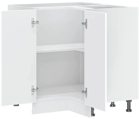 Armário base canto cozinha Porto derivados de madeira branco