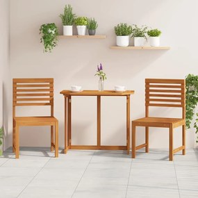 Cadeiras de Jardim vidaXL Sem Braços 2 pcs em Madeira de Acácia Sólida