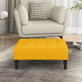 vidaXL Apoio de pés 78x56x32 cm veludo amarelo