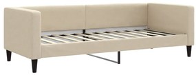 Sofá-cama c/ gavetão e colchões 80x200 cm tecido cor creme