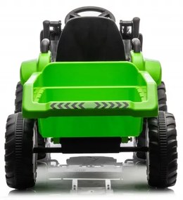 Trator elétrico para crianças 12V Com Pá Frontal e Reboque Verde