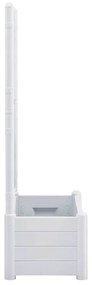 Vaso/floreira de jardim com treliça 100x43x142 cm PP branco
