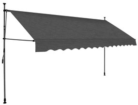 Toldo retrátil manual com LED 400 cm antracite
