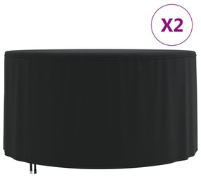 vidaXL Capas p/ mobília de jardim 2 pcs Ø 157x71 cm tecido oxford 420D