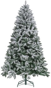 Árvore de Natal 210 cm Árvore de Natal Artificial Nevado com 1021 Ramo
