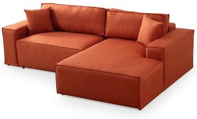 Sofá-Cama de Canto Pırlo – Laranja – 260 cm x 78 cm x 170 cm
