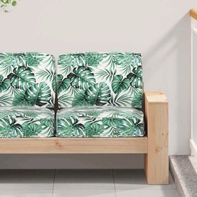 vidaXL Conjunto com 2 Almofadas de Palete e Estampa de Folhas em Tecido Oxford.