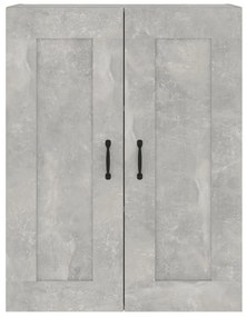 Armário de parede suspenso 69,5x32,5x90 cm cinzento cimento