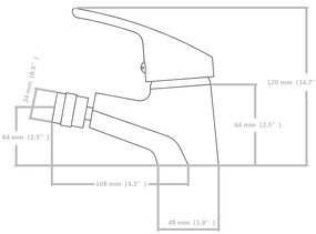 Torneiras de bidé 2 pcs cromado