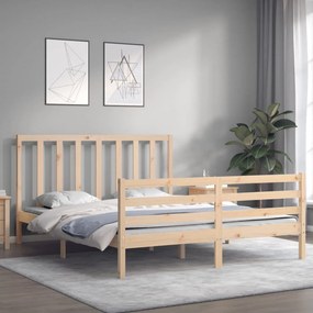 Cama sem colchão 160x200 cm madeira de pinho maciça