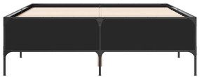 Estrutura de cama 120x200 cm derivados de madeira/metal preto