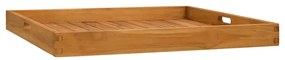 vidaXL Bandeja de servir 70 x 70 cm madeira de teca maciça