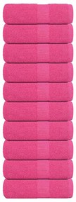 vidaXL Toalhas de rosto 10 unidades FROGN Rosa 30x30 cm 100% algodão