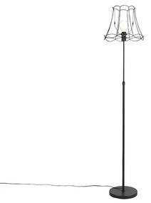 Candeeiro de Pé Preto com Estrutura Granny 35 cm ajustável - Parte Clássico / Antigo
