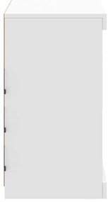 Aparador com luzes LED 81x37x67 cm branco