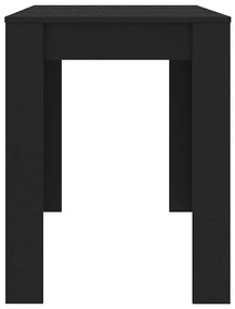 Mesa de jantar 120x60x76 cm derivados de madeira preto