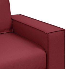 Cadeira Sofa vidaXL Vermelha Vinho 59 cm em Couro Sintético