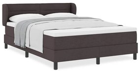 Cama Box com Estrado e Colchão Castanho 140x200 cm em Tecido