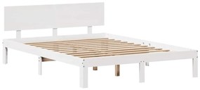 Estrutura de cama c/ gavetas 120x200 cm pinho maciço branco