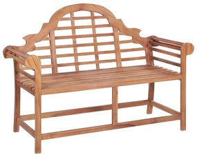 Banco de jardim 127x58,5x92,5 cm madeira de teca maciça