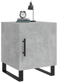 Mesa cabeceira 2pcs 40x40x50 cm derivados madeira cinza cimento