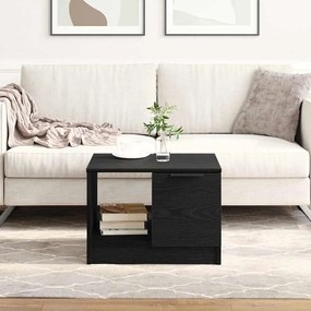 Mesa de Café vidaXL Preto Carvalho 50x50x36 cm Madeira Engenharia