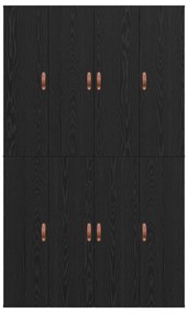 Cama de Armazenamento vidaXL Carvalho Preto 120x200 cm