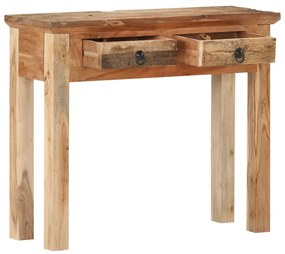 Mesa consola 90,5x30x75 cm madeira acácia e recuperada maciças