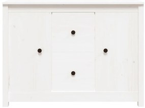 Aparador 100x35x74 cm madeira de pinho maciça branco
