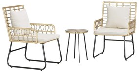 Conjunto de Jantar para Jardim 3 pcs Preto, Antracite