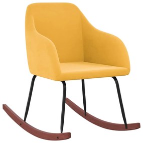 vidaXL Cadeira de baloiço veludo amarelo