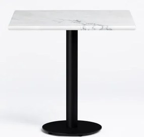 Mesa De Bar Quadrada Em Mármore Rocher Mármore Branco Guangxi & ~60 Cm - Sklum