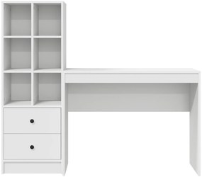 Mesa com Armazenamento Branca de Madeira Ingenheirada