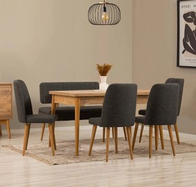 Conjunto de Mesa de Jantar Extensível e Cadeiras Vina – Pinho Atlântic